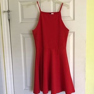 Red Halter Neck Dress